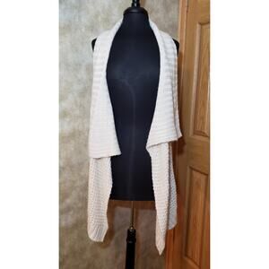 Christopher & Banks size large cream crochet vest